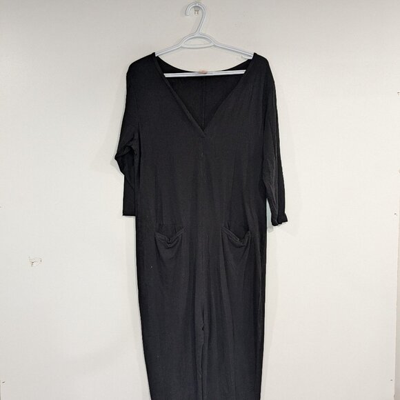 Smash + Tess Monday 3/4 Sleeve Romper Midnight Black Size Medium - Picture 2 of 5